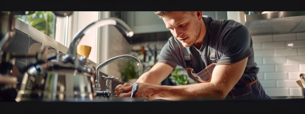 a guy doing plumbing work